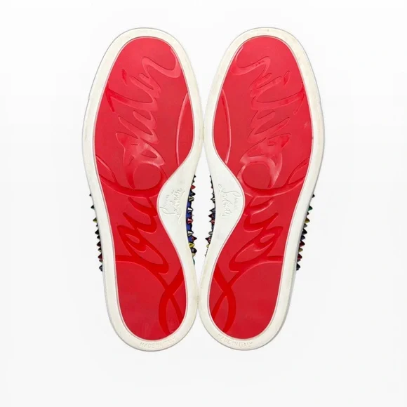 Christian Louboutin Multicolor Studded Women’s High-Top Sneakers Size 38 - Picture 5 of 11